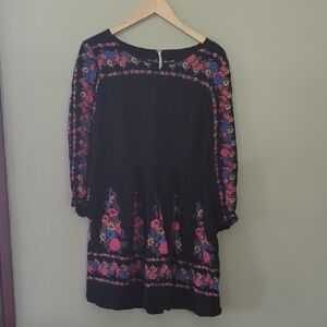 Free People Floral Black Dress